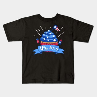 4th of July Cupcake Kids T-Shirt